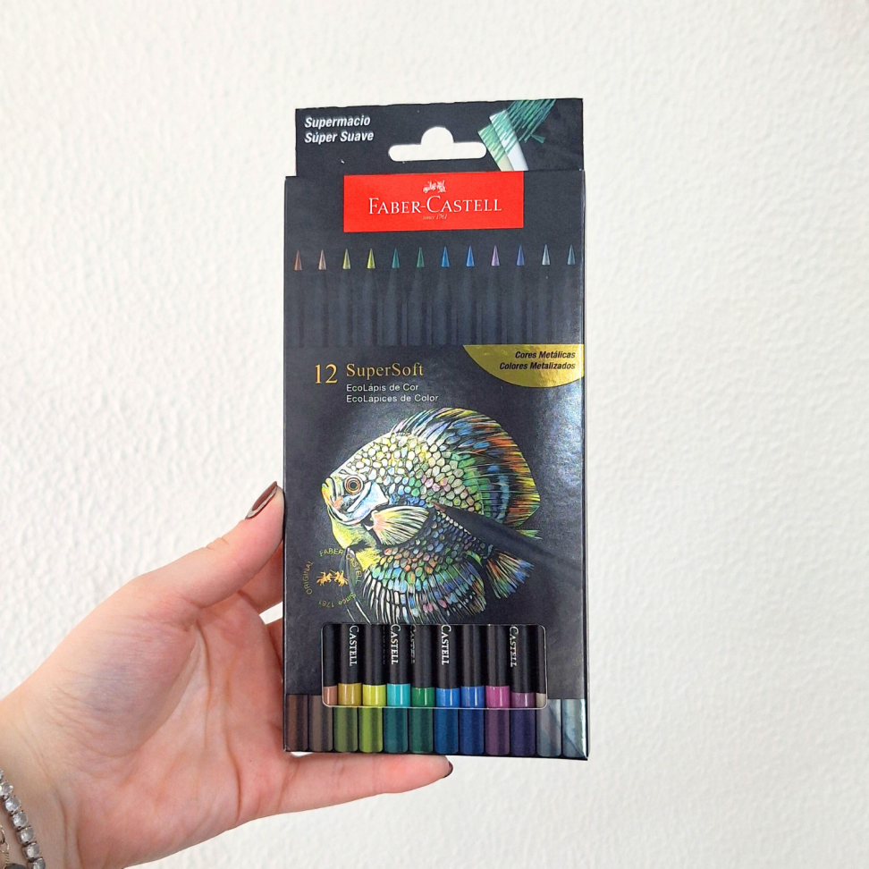 Lápis de Cor Eco SuperSoft 12 Cores Metálicas Faber-Castell - #1