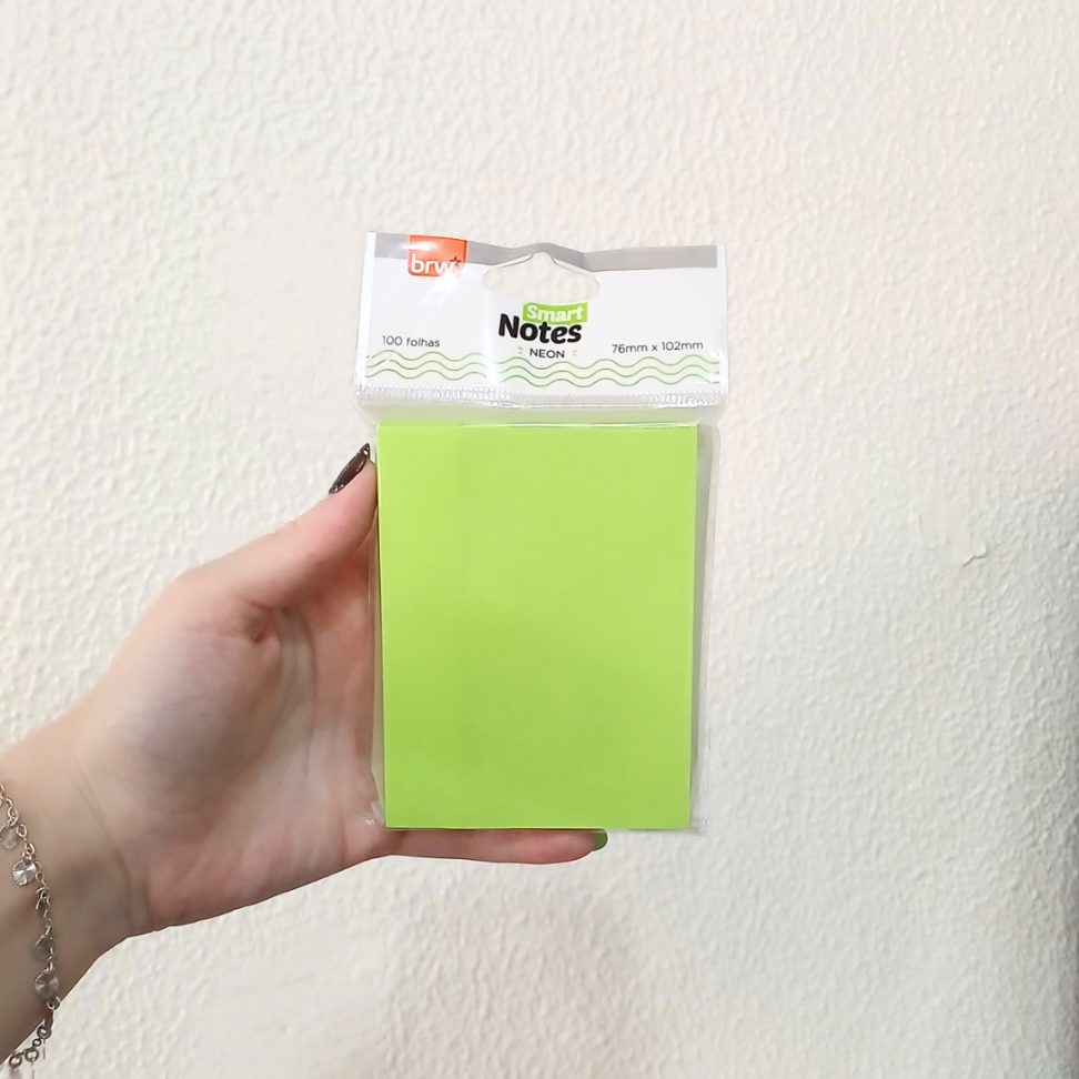 Bloco Smart Notes 76mm x 102mm Neon 100 Folhas BRW - #5