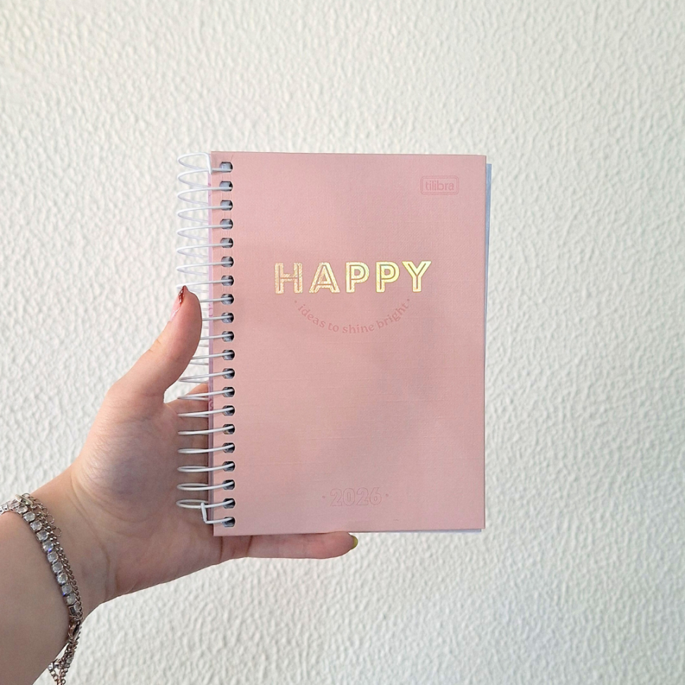 Agenda Espiral Diária Pequena Happy 2026 Tilibra - #12