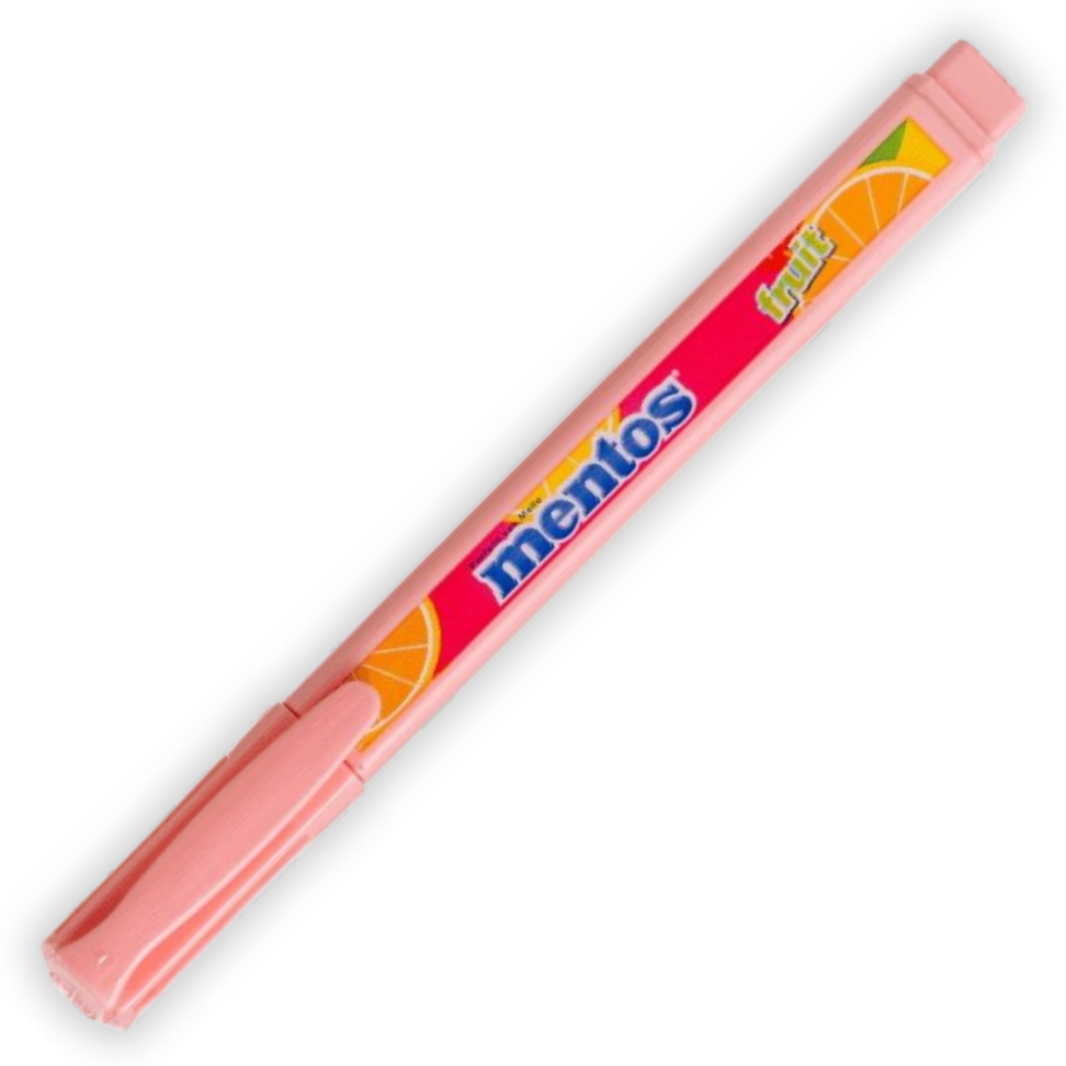 Marca Texto Mentos Fruit Pastel com Cheirinho Compactor - #3