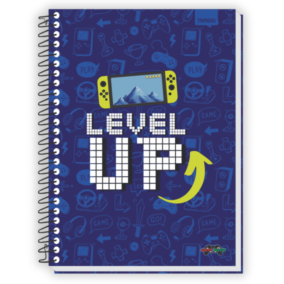 Caderno com Espiral Universitário 1 Matéria Game Over Tamoio - #1