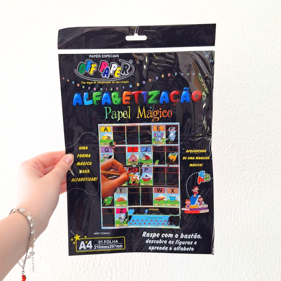 Papel Mágico Alfabetização A4 com Bastão Off Paper - #1