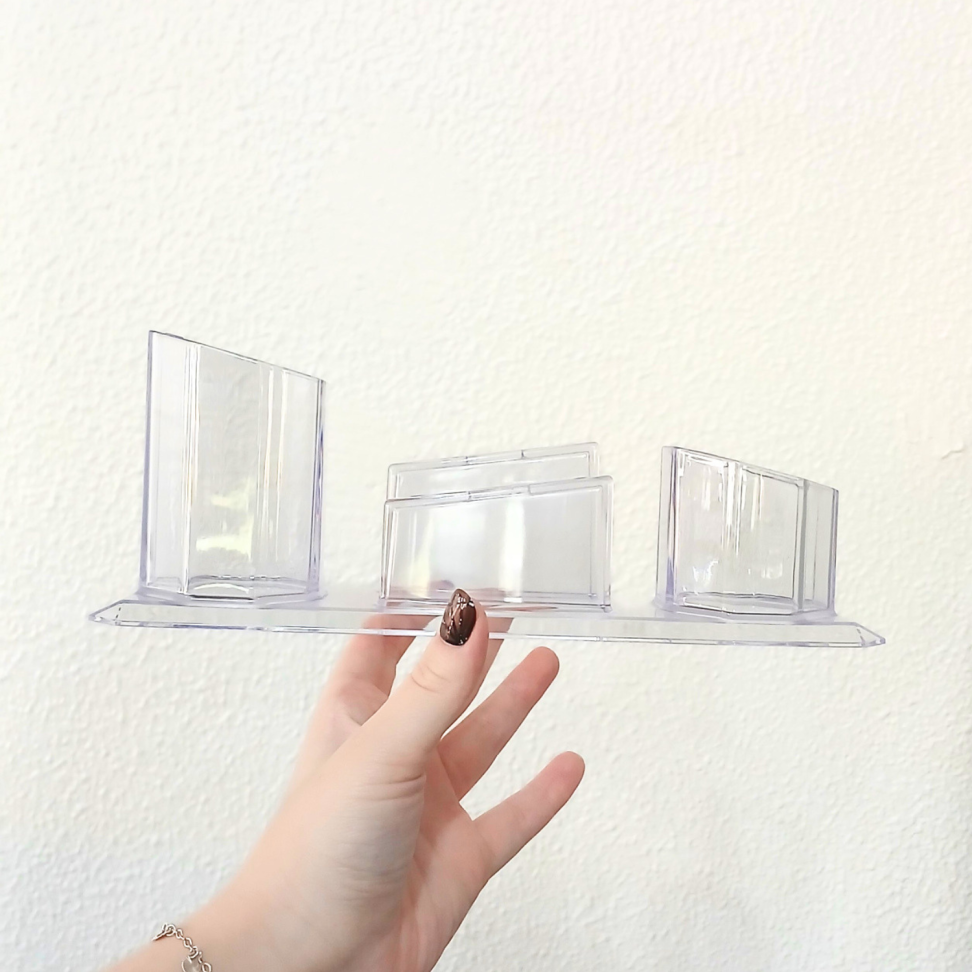 Porta Canetas Acrílico Triplo Cristal Maxcril - #3