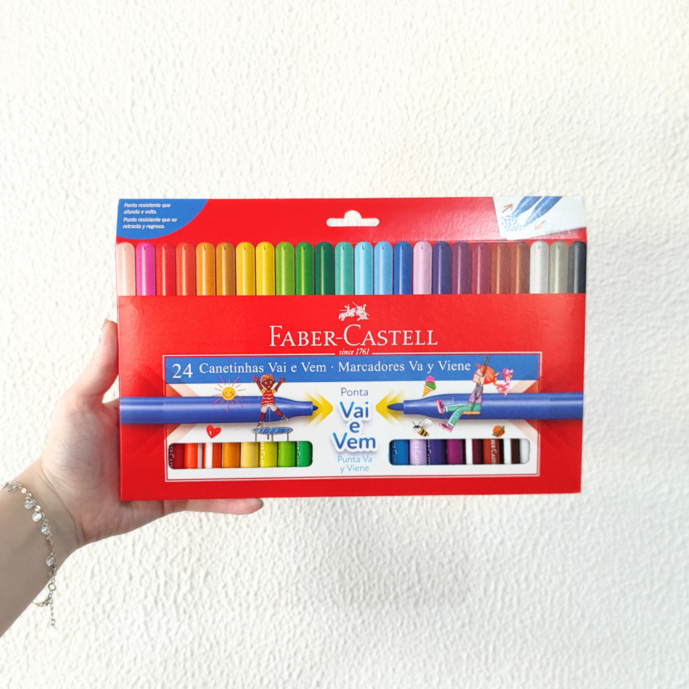 Canetinha Hidrográfica Vai e Vem 24 Cores Faber-Castell - #4