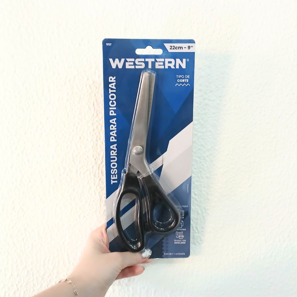 Tesoura para Picotar 22cm Western - #4