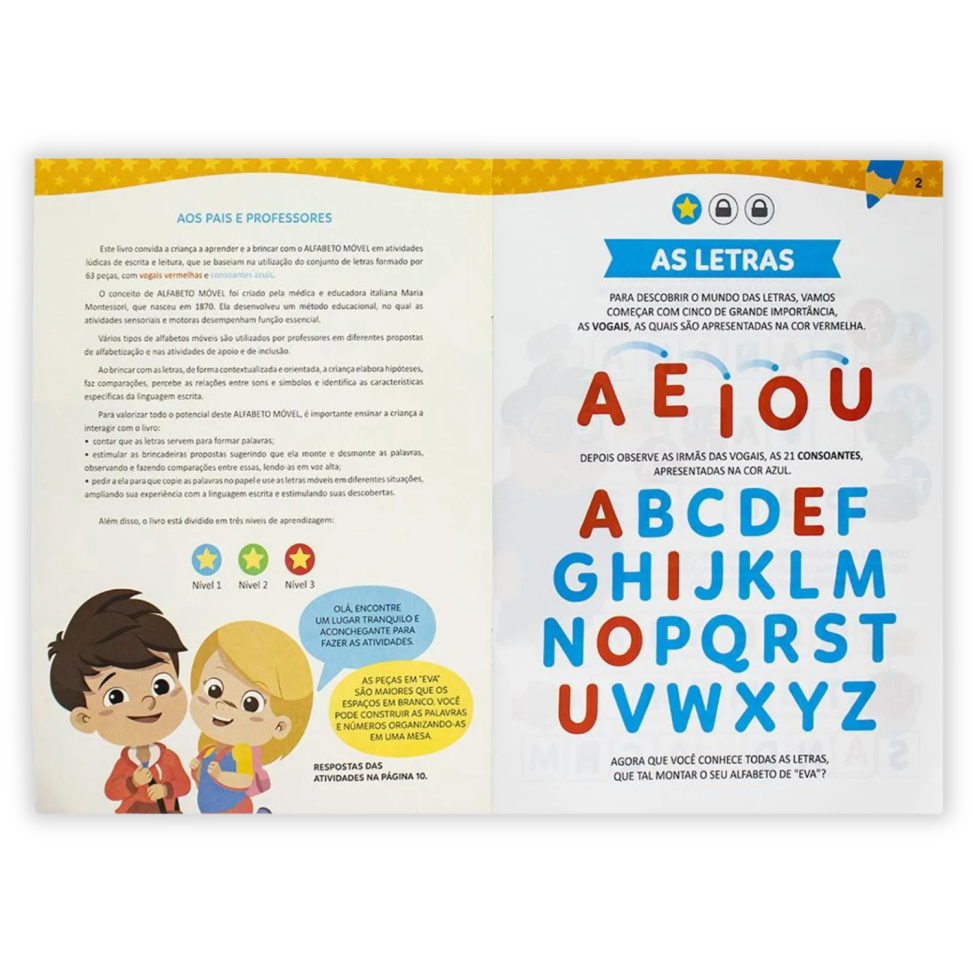 Livro Aprenda em Casa Alfabeto Móvel Letras Todolivro - #1