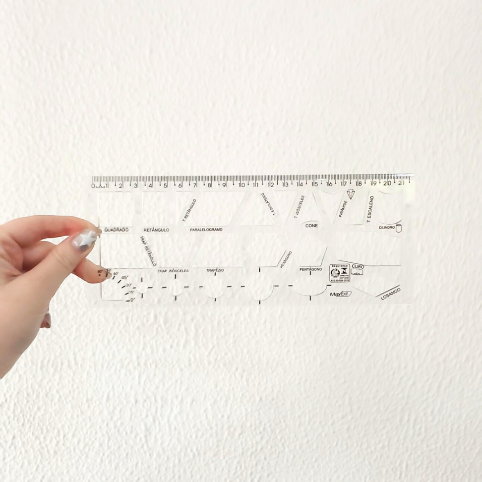 Régua Geométrica Plástica Maxcril - #2