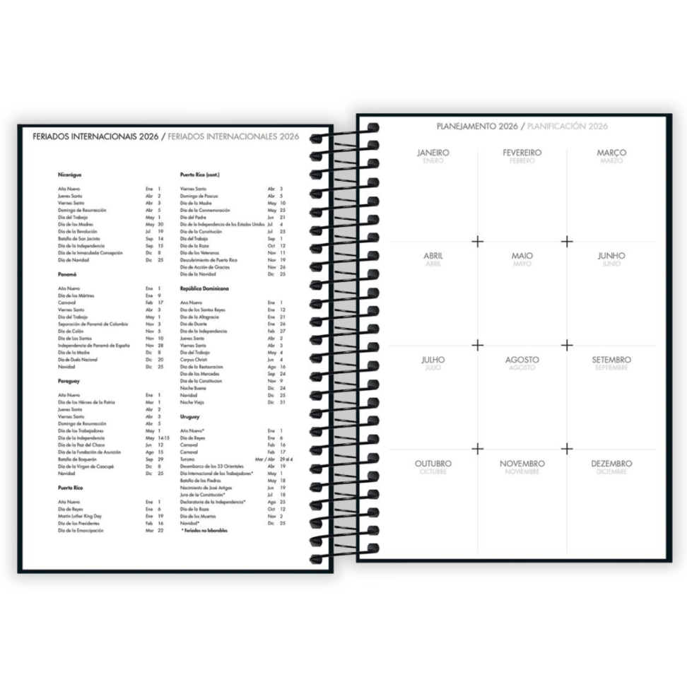 Agenda Executiva Espiral Diária Pequena Napoli 2026 Tilibra - #3