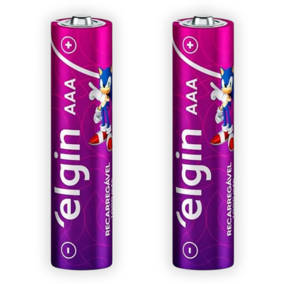 Pilhas Recarregáveis AAA 1000 mAh 2 Unidades Sonic Elgin
