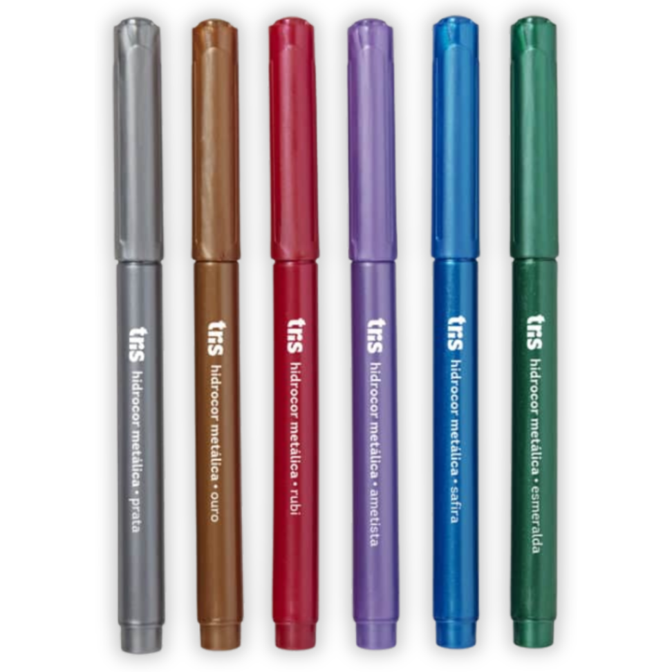 Canetinha Hidrocor Metálica 6 Cores Fancy Holic Tris - #2