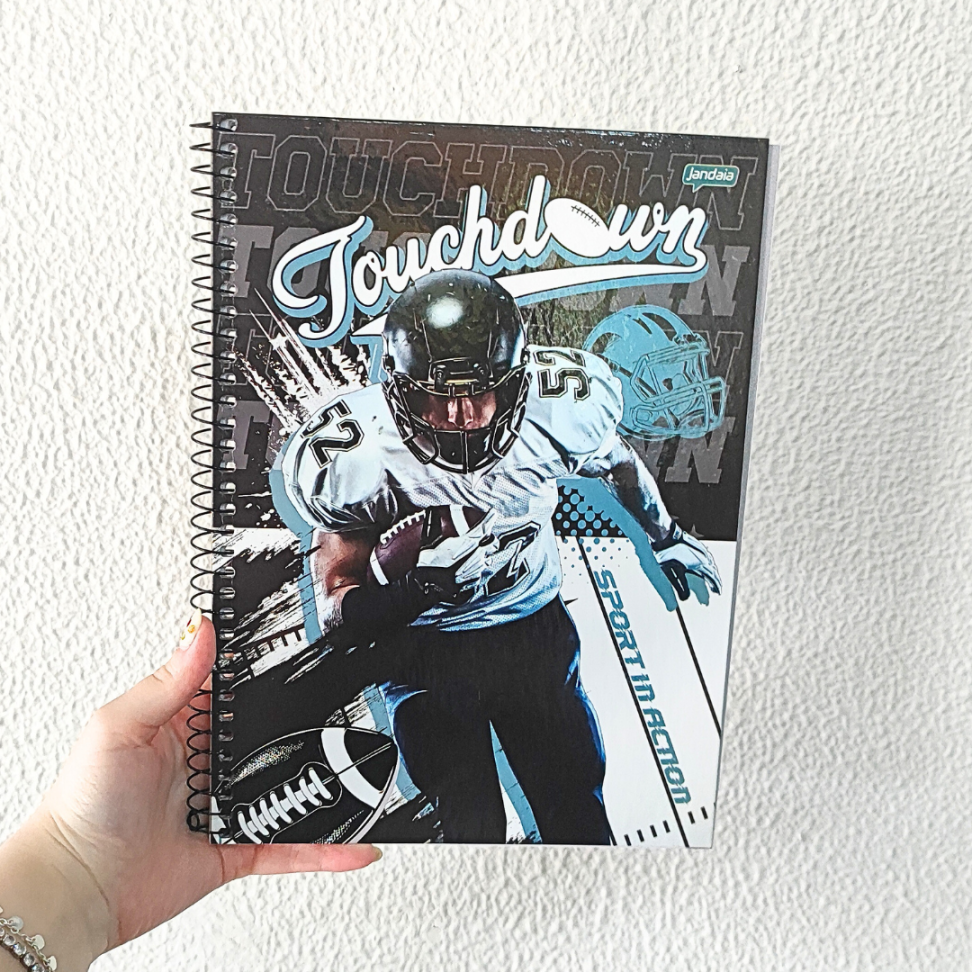 Caderno com Espiral Universitário Sport in Action 1 Matéria Jandaia - #1