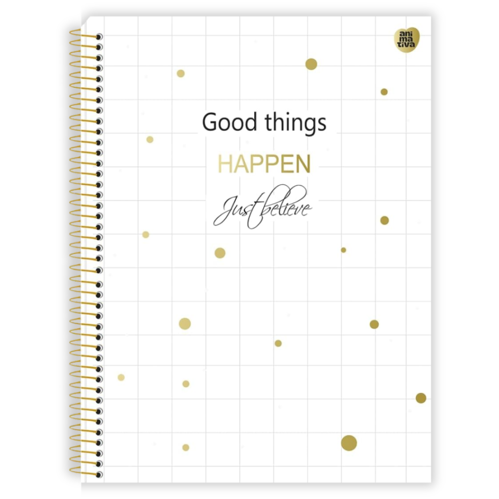 Caderno com Espiral Universitário Happen 10 Matérias Animativa - #1