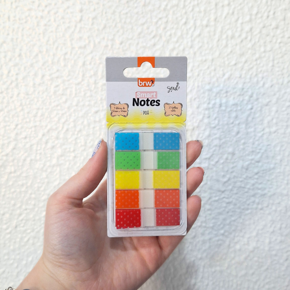 Marcador de Páginas Smart Notes Poá 44mm x 12mm 5 Cores Soul BRW - #1