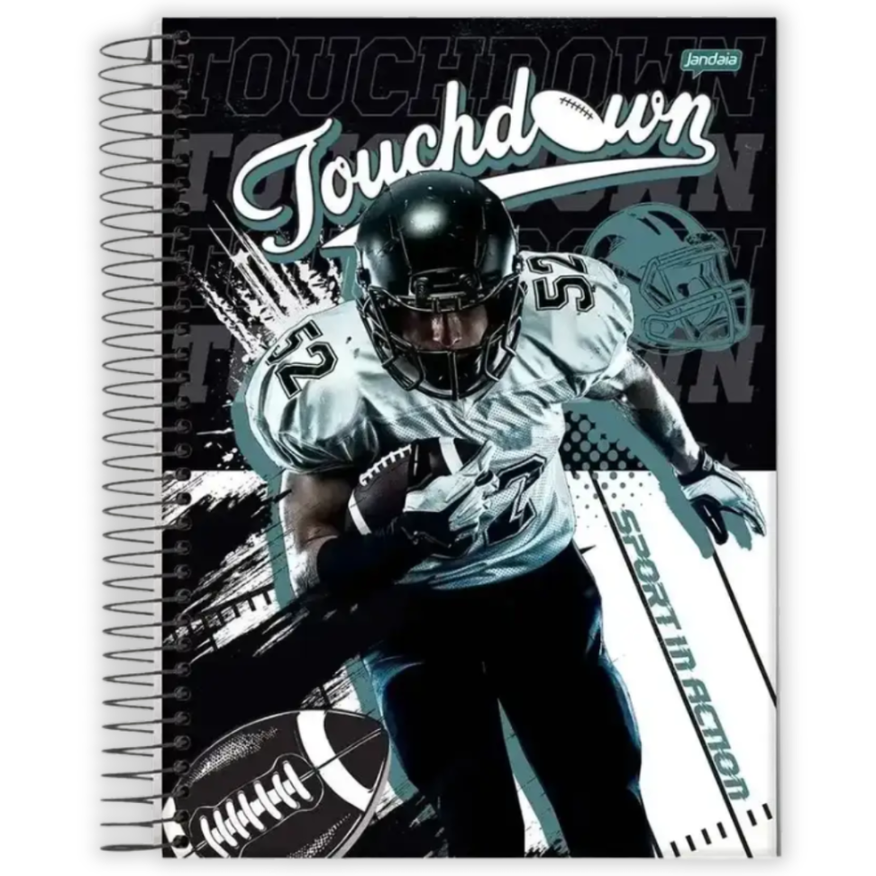 Caderno com Espiral Universitário Sport in Action 1 Matéria Jandaia - #1