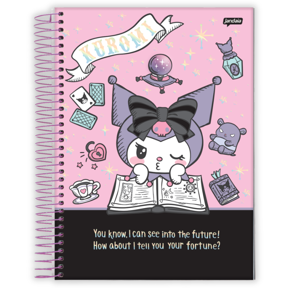 Caderno com Espiral Universitário Kuromi 1 Matéria Jandaia - #1