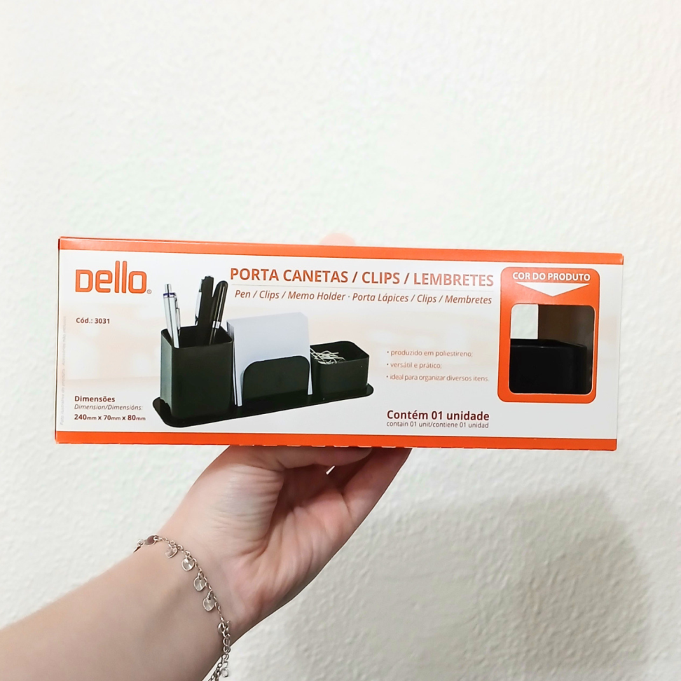 Porta Canetas Triplo Acrílico 3031 Color Dello - #9