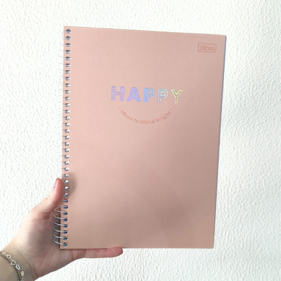 Caderno com Espiral Universitário 1 Matéria Happy Connect Tilibra - #1