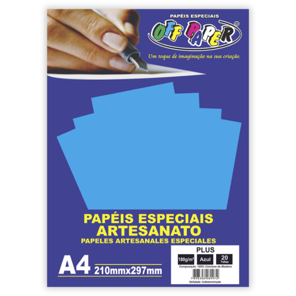Bloco Papel Plus Especial para Artesanato A4 180g Off Paper - #1