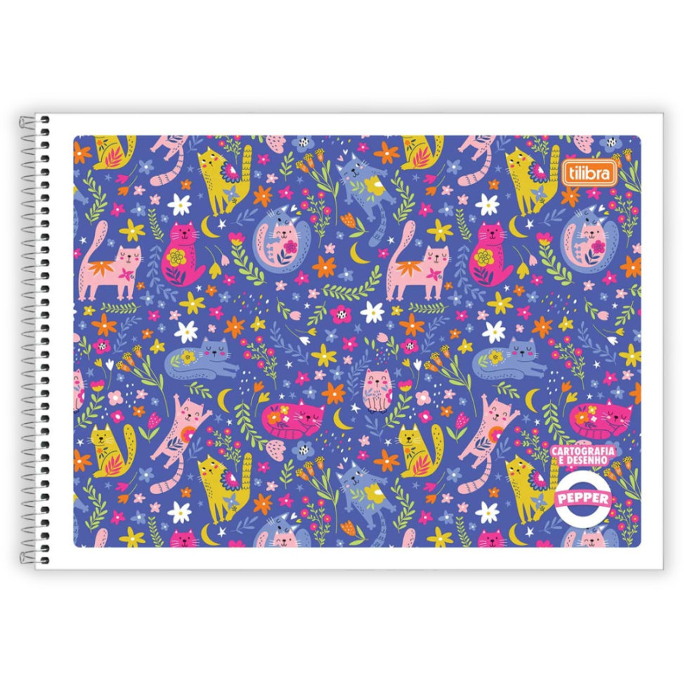 Caderno de Cartografia e Desenho Capa Flexível Pepper Tilibra - #1