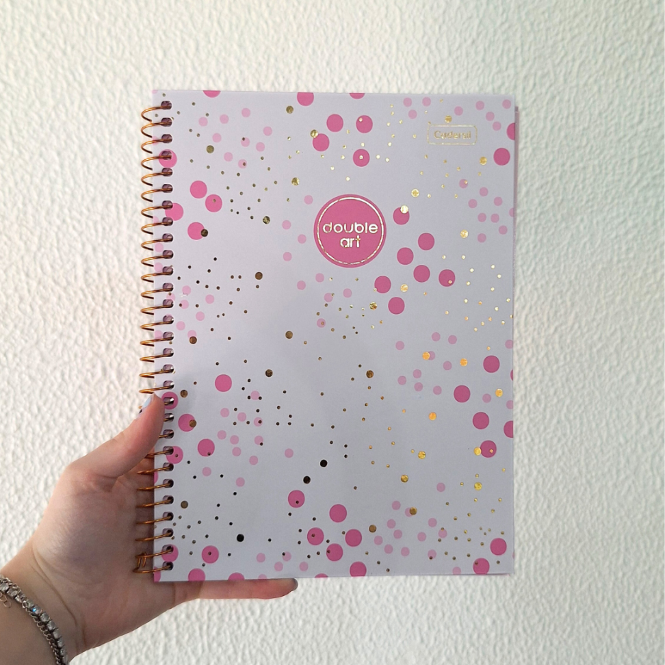 Caderno com Espiral Colegial Double Art 1 Matéria Cadersil - #9