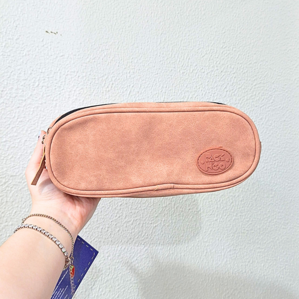 Estojo Triplo Camurça Bege Packn'Go - #1