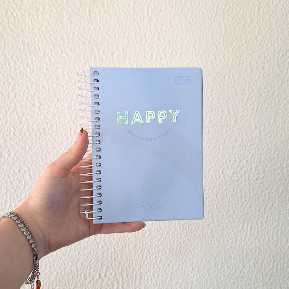 Agenda Espiral Diária Pequena Happy 2026 Tilibra - #13