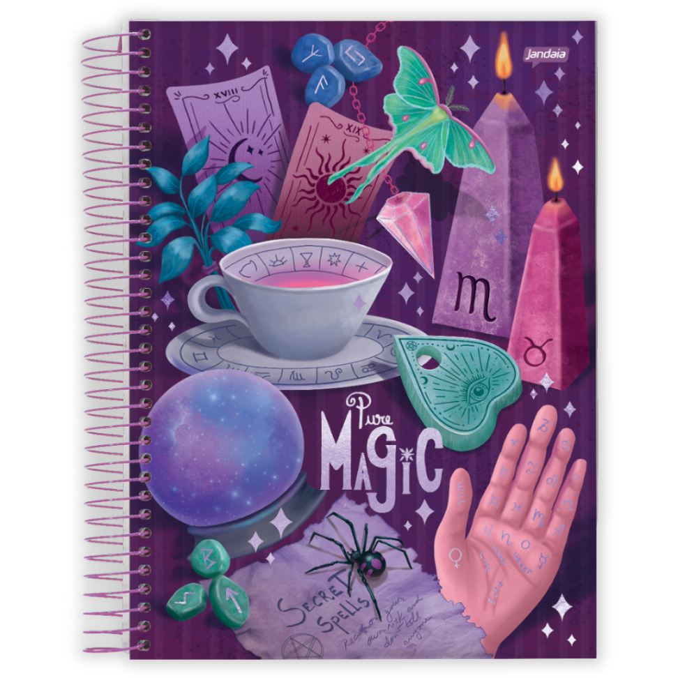 Caderno com Espiral Universitário Spooky Love 1 Matéria Jandaia - #1