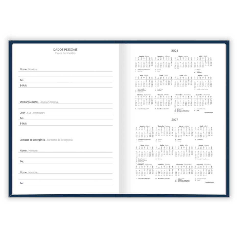 Agenda Executiva Costurada Diária Colorida Spice 2026 Tilibra - #9