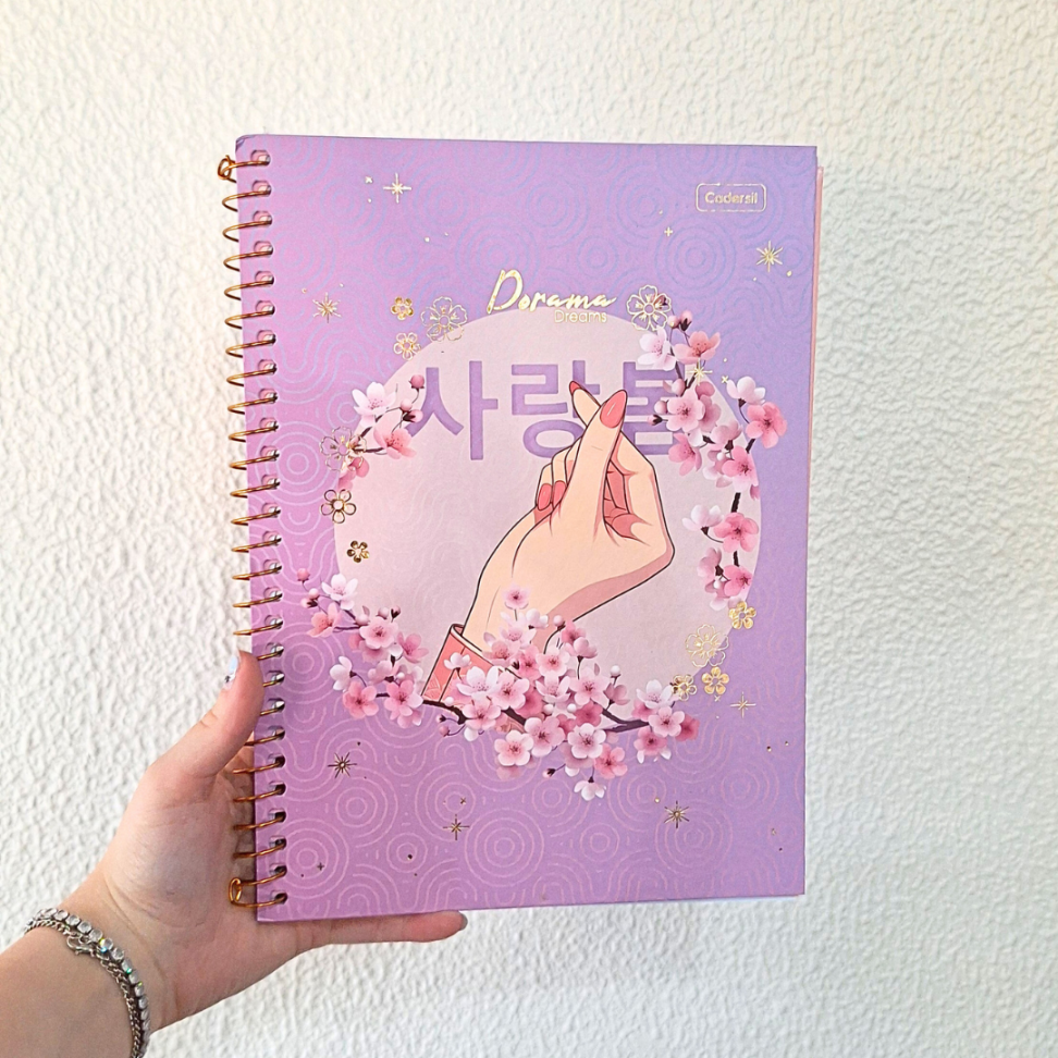 Caderno com Espiral Universitário Dorama Dreams Coração 1 Matéria Cadersil - #9