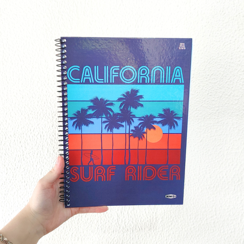 Caderno com Espiral Universitário Bom D+ Masculino 1 Matéria Animativa - #14