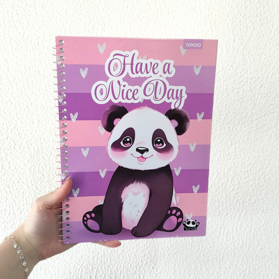 Caderno com Espiral Universitário 1 Matéria Kawaii Tamoio - #9
