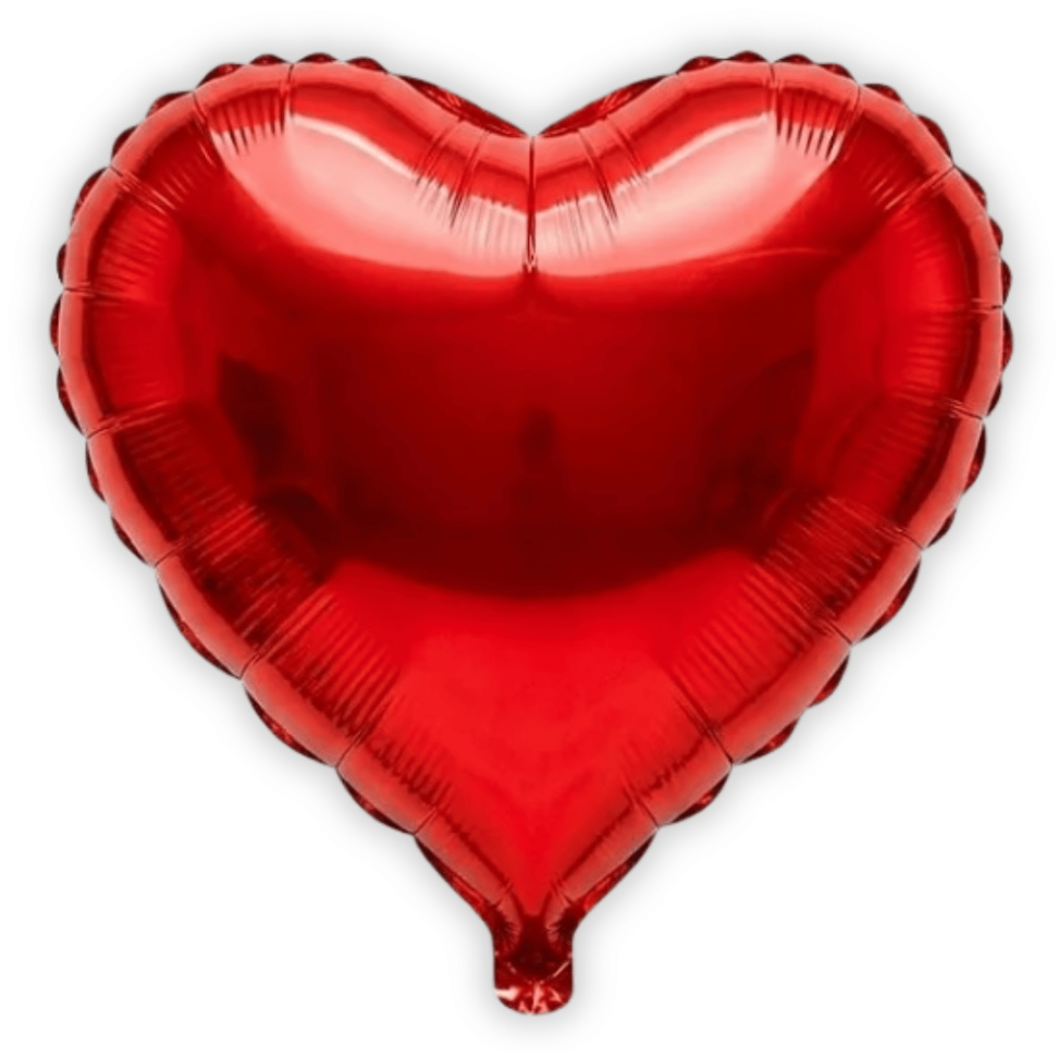 Balão Metalizado 45cm Coração Vermelho Make+
