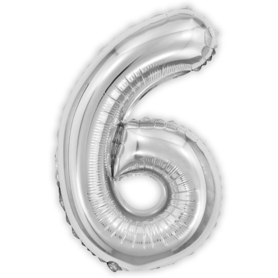 Balão Metalizado 40cm Número 6 Make+ - #3