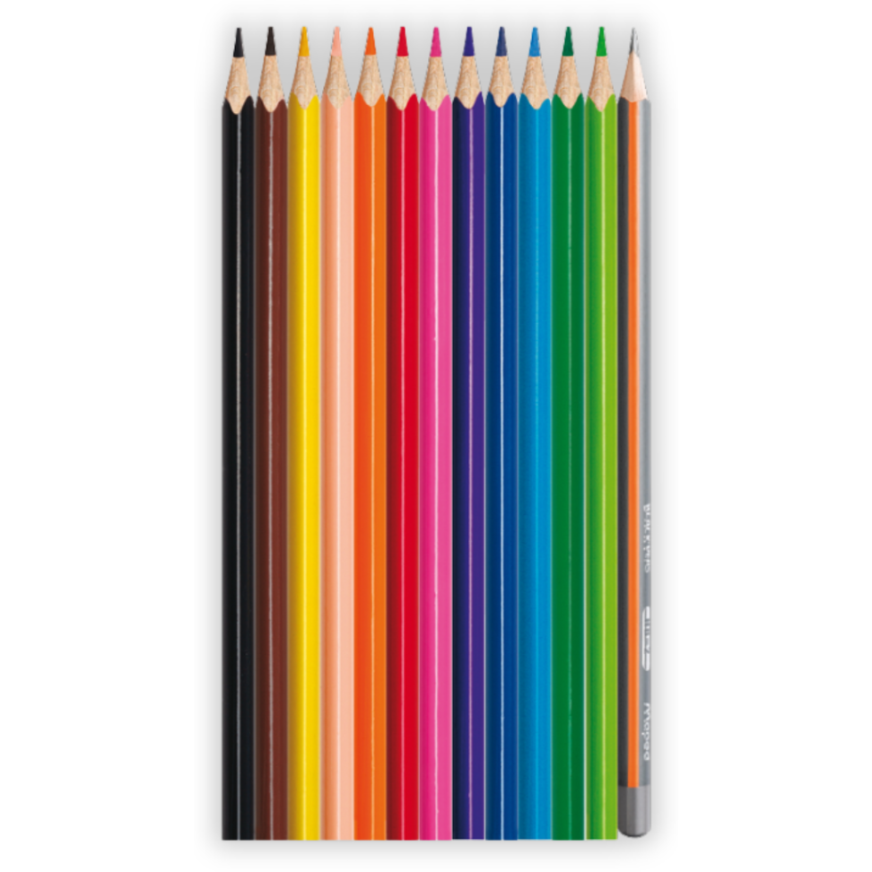 Lápis de Cor 12 Cores + 1 Lápis de Escrever + 1 Apontador Simples Star Color'Peps Maped - #2