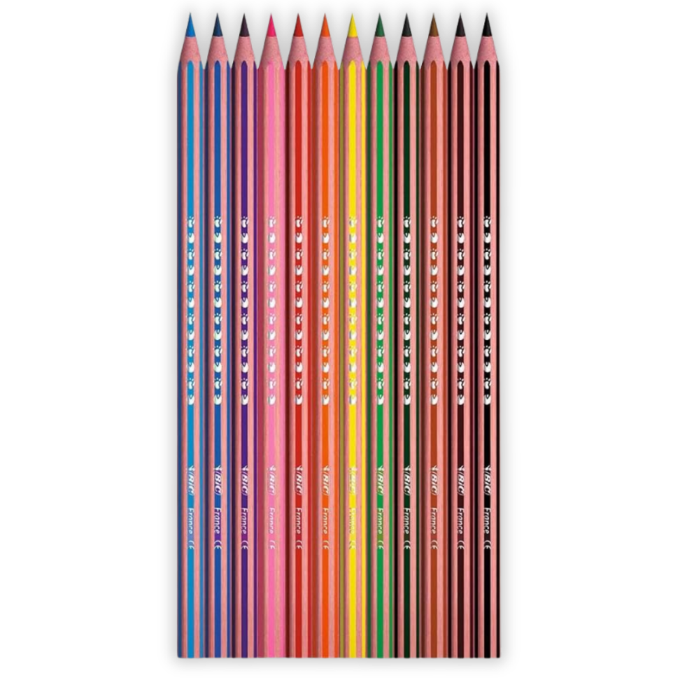 Lápis de Cor Pijama 12 Cores + 2 Lápis de Escrever Evolution Bic - #2