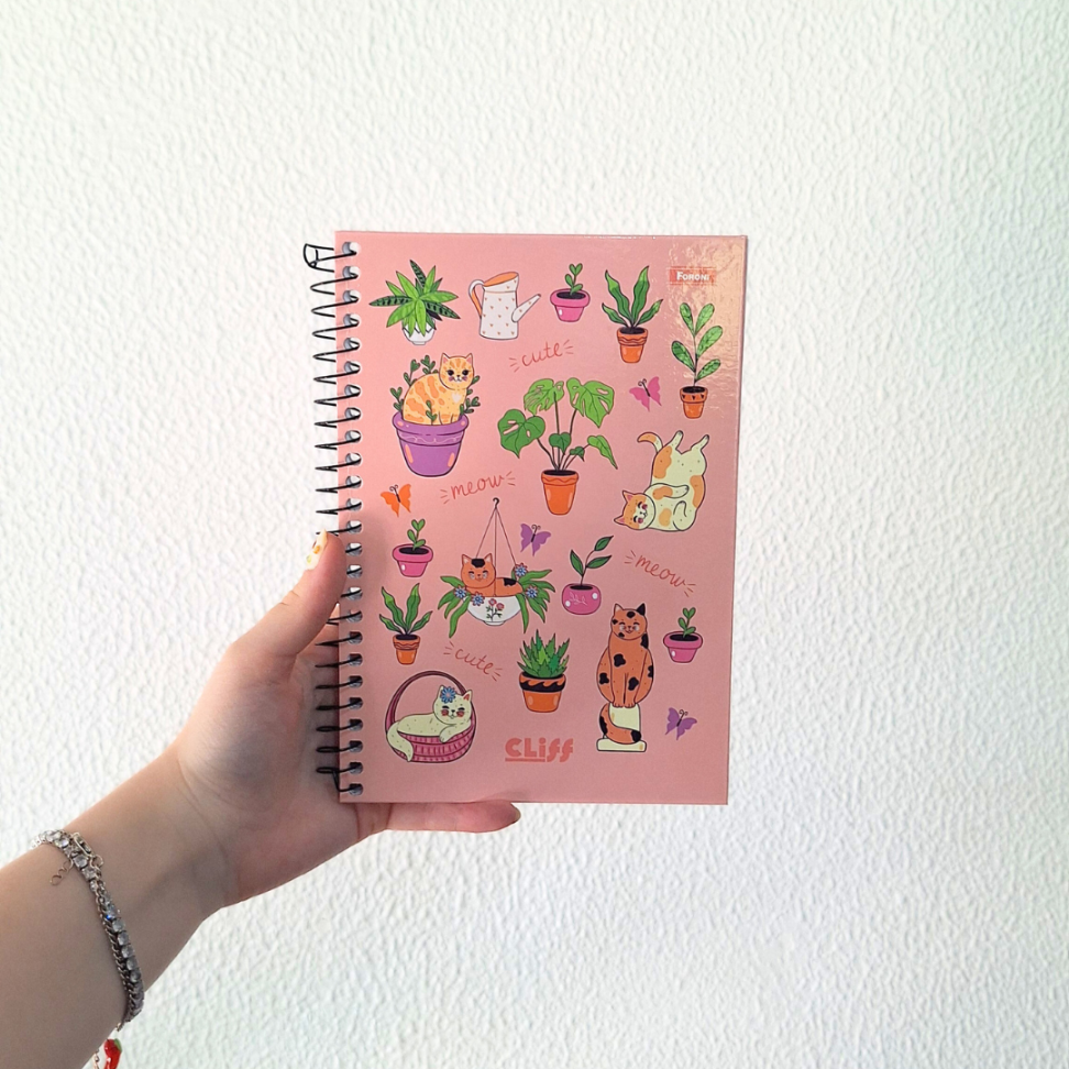 Caderno com Espiral Pequeno 1/4 Cliff Feminino Foroni - #1