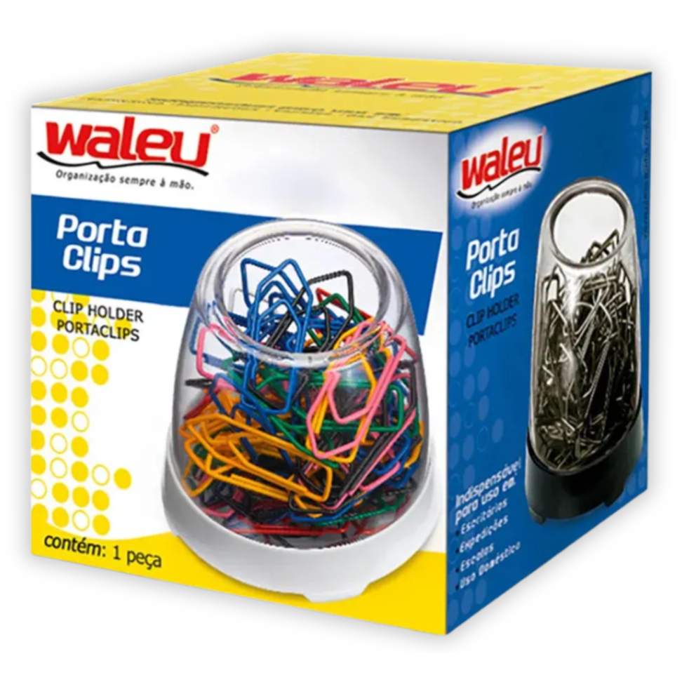 Porta Clips Acrílico Cristal Waleu - #2