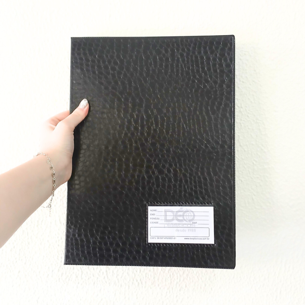 Pasta Catálogo 100 Sacos com Visor Croco Déo Plásticos - #3