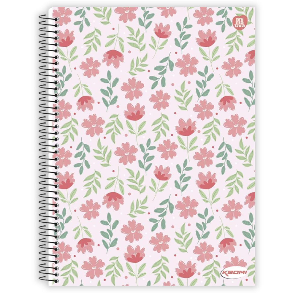 Caderno com Espiral Pequeno 1/4 KBom! Feminino Animativa - #1