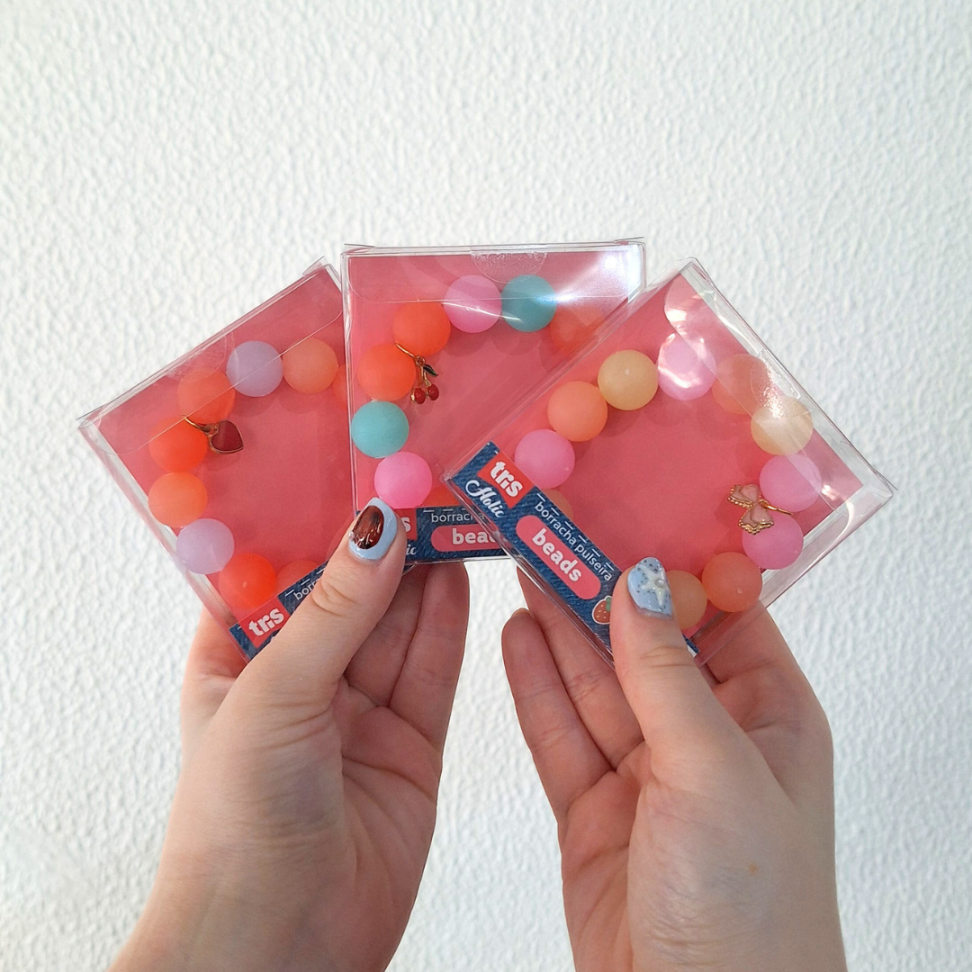 Borracha Pulseira Beads Charm Holic Tris - #5