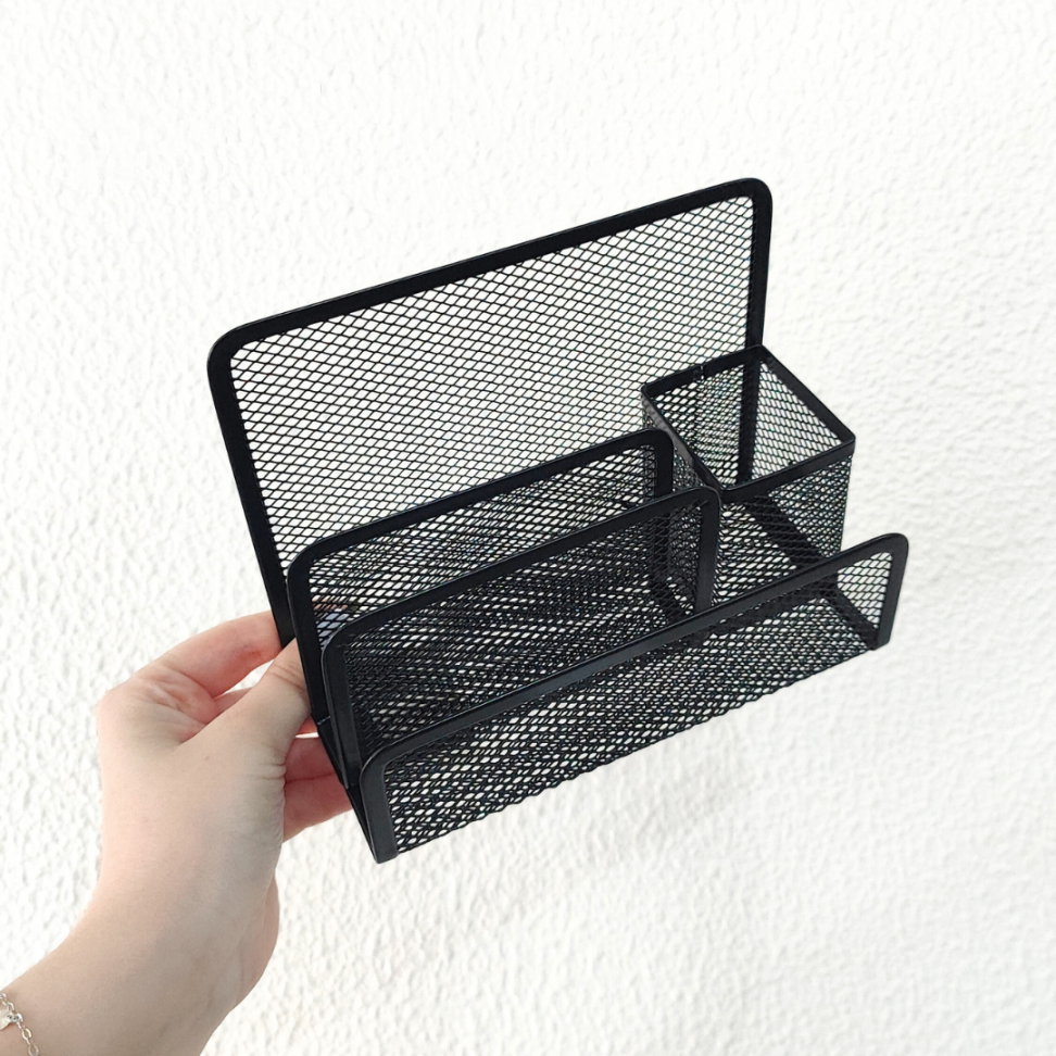 Porta Objetos 5 Compartimentos Aramado Preto Oportunity - #4