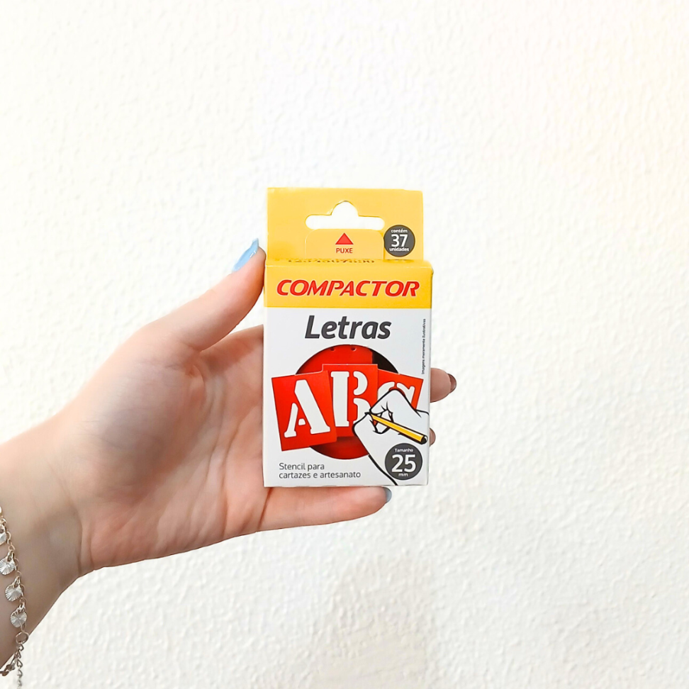 Stencil de Letras para Cartazes e Artesanato 55mm 37 Unidades Compactor - #3
