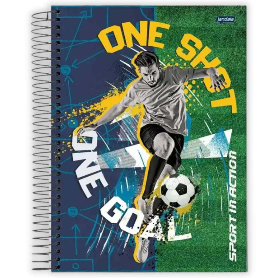 Caderno com Espiral Universitário Sport in Action 1 Matéria Jandaia - #1
