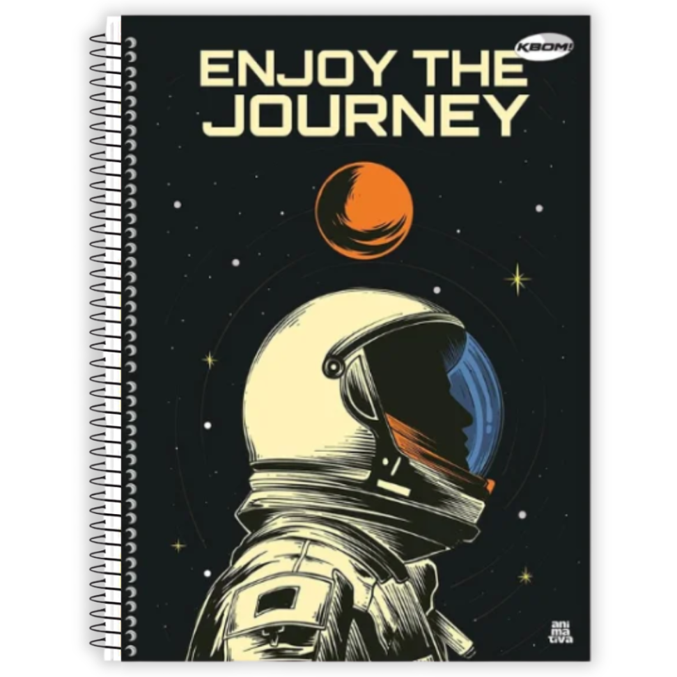 Caderno com Espiral Universitário KBom! Masculino 1 Matéria Animativa - #1