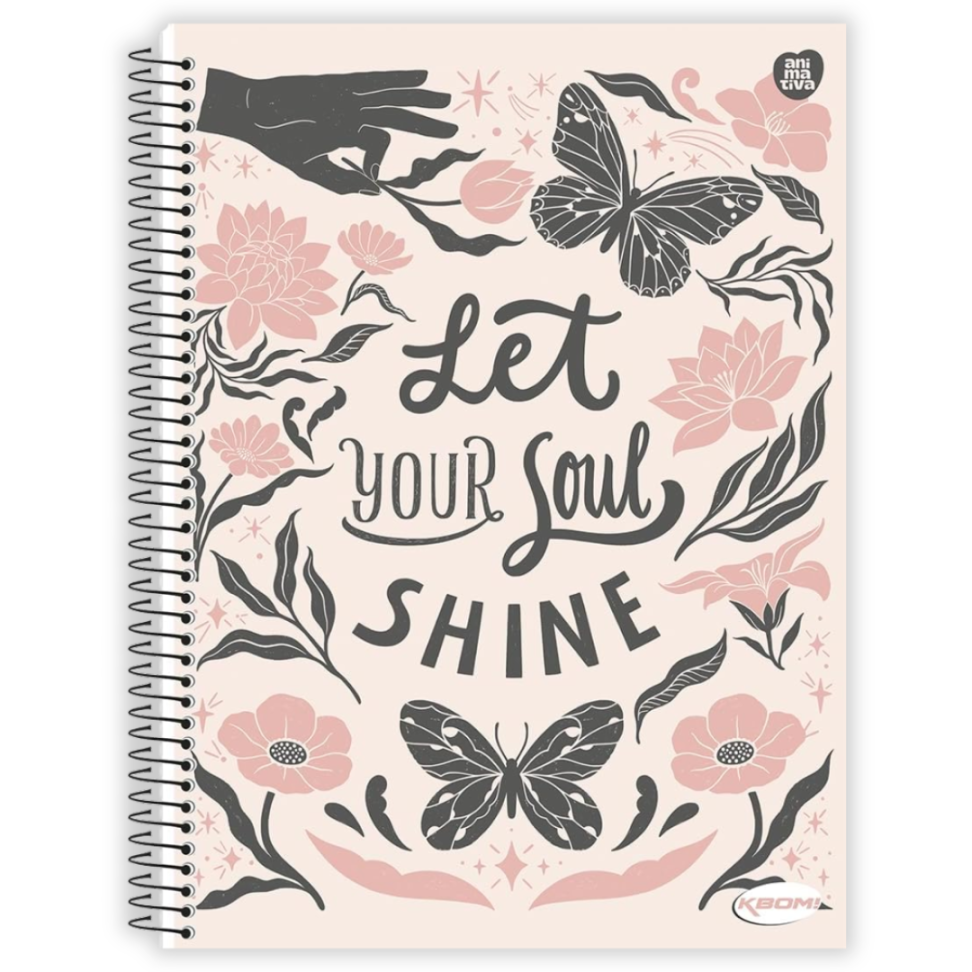 Caderno com Espiral Universitário KBom! Feminino 1 Matéria Animativa - #4