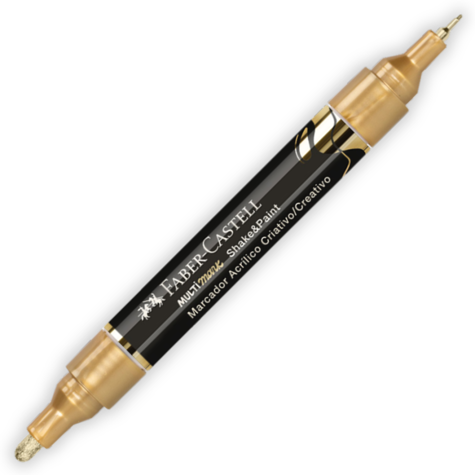 Marcador Multi Mark Dourado Cromado Faber-Castell - #3