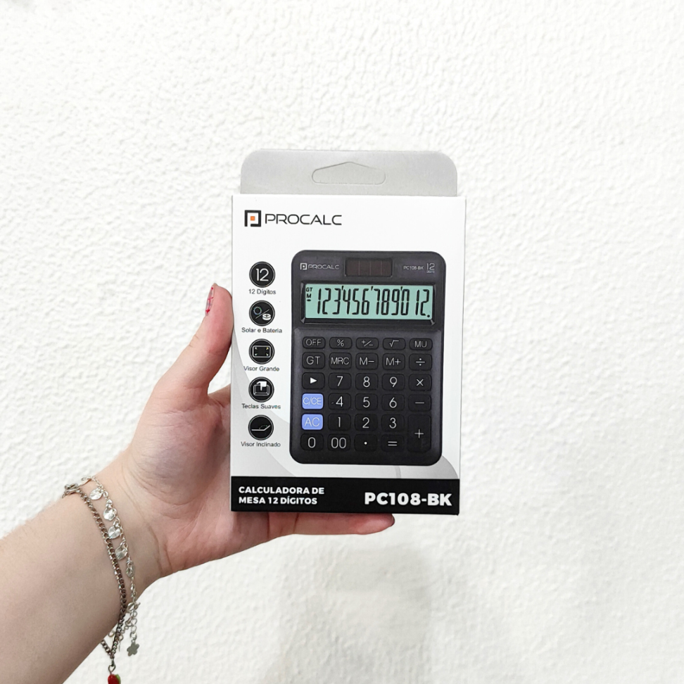 Calculadora de Mesa PC108-BK Procalc - #1