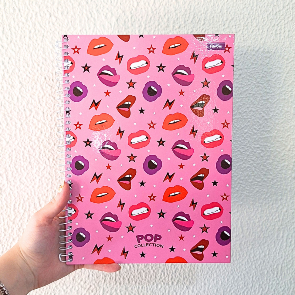 Caderno com Espiral Universitário Pop Collection 1 Matéria Foroni - #1