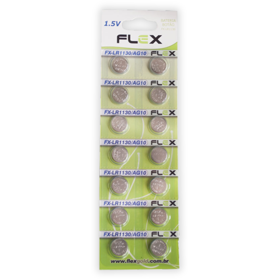 Bateria Botão FX-LR1130 AG10 1.5V FlexGold