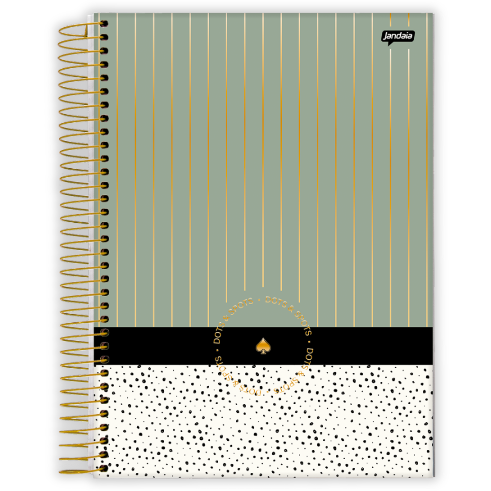 Caderno com Espiral Universitário Dots & Spots 1 Matéria Jandaia - #1